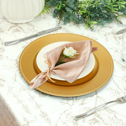Plastic Gold Charger Plates 13" - 12 Set