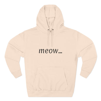 meow... - Cozy Cat Lover Hoodie - Fleece - Casual Wear
