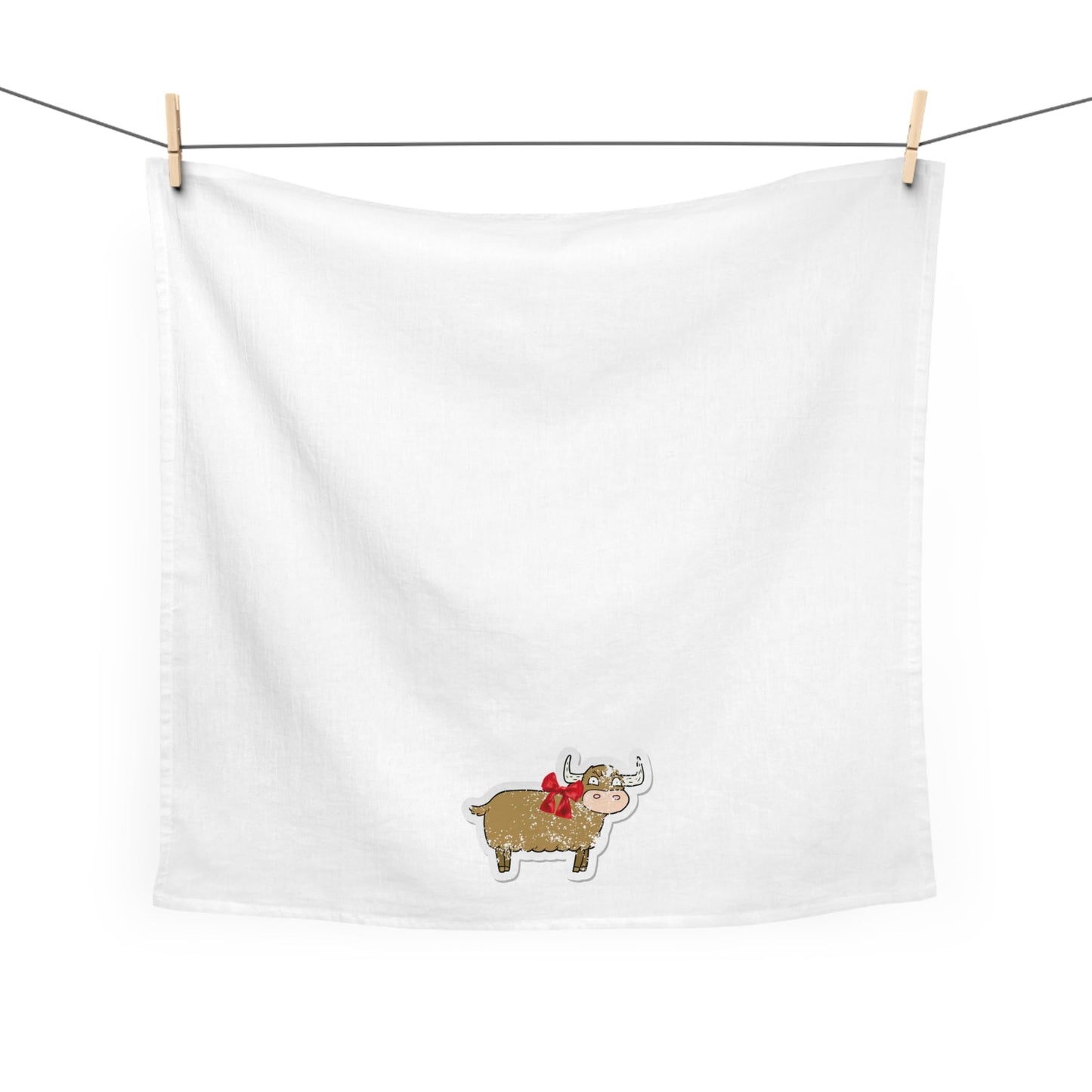 Christmas Cow - Tea Towel