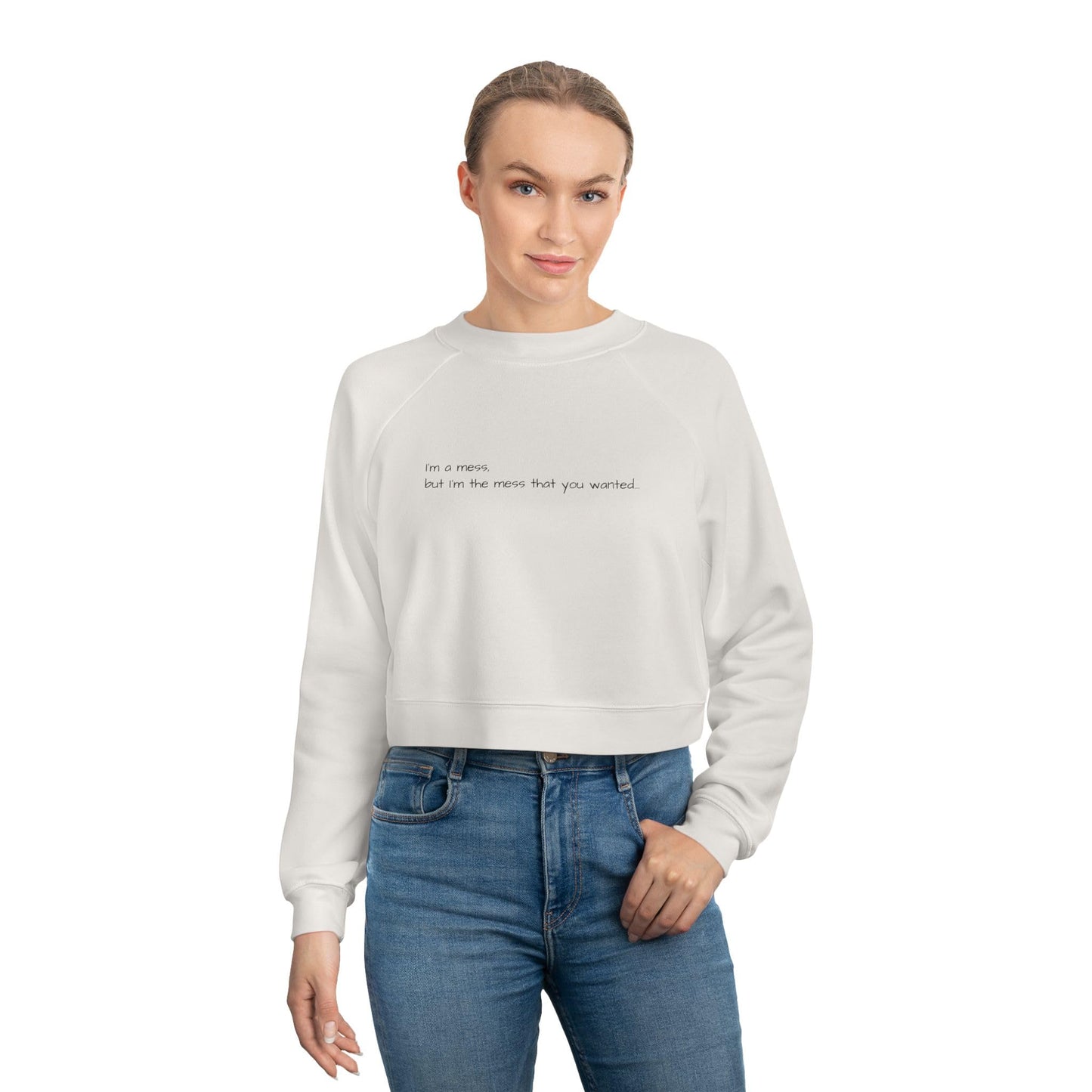 Cropped Fleece Pullover - Sweatshirt
