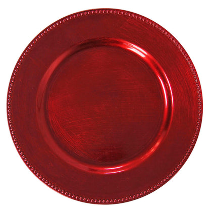 Stone Edge Plastic Charger Plates - 13in - Set of 12